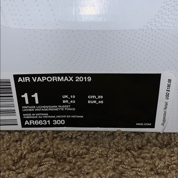 AIR VAPORMAX 2019 SIZE:11 ACCEPTS COUNTER OFFERS